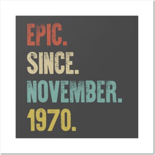 Retro Vintage 50th Birthday Epic Since June 1970 Posters and Art